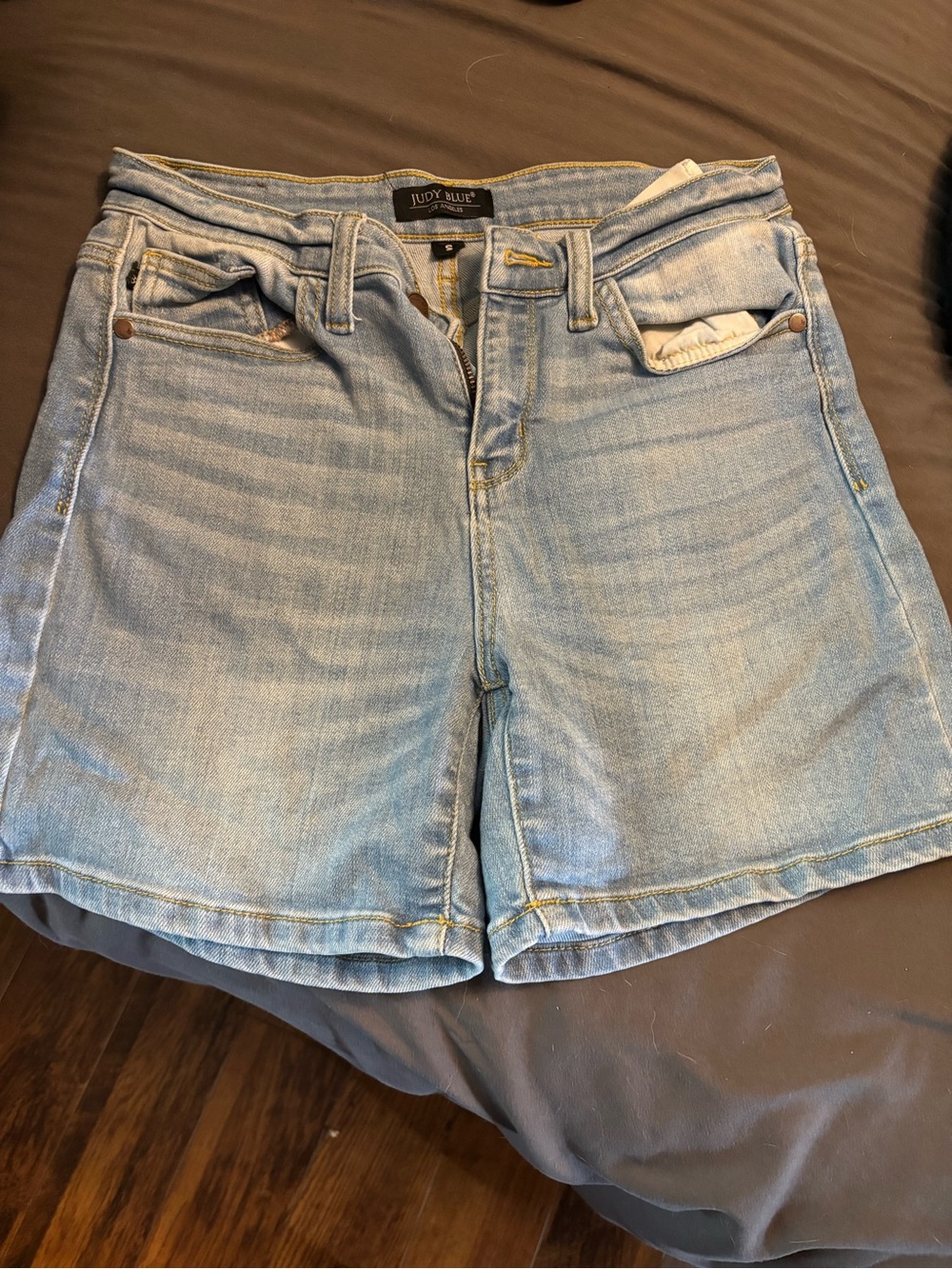Judy Blue Light Wash High-Rise Denim Shorts